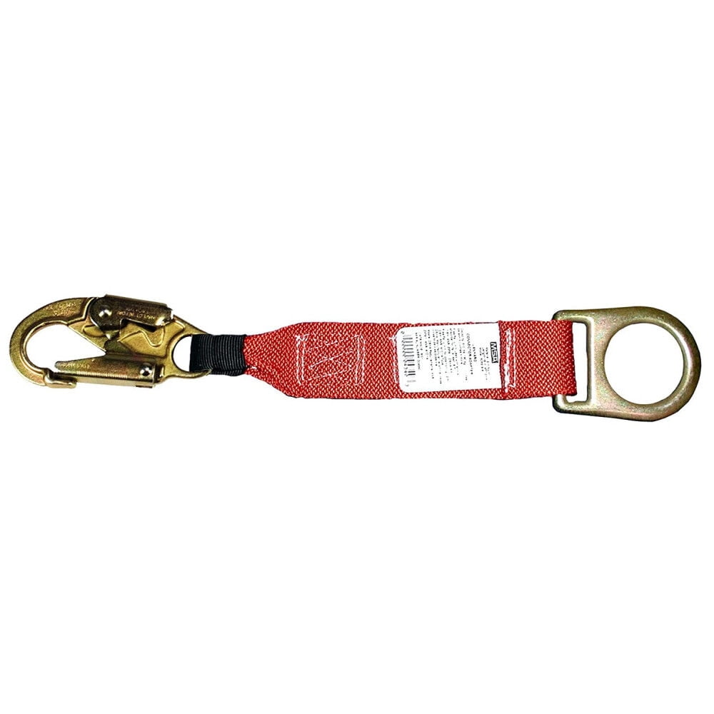 Msa Safety Works Lanyard Connector Adapter With 18 In Back D-Ring Nylon Orange