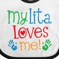 thumbnail image 4 of Inktastic My Lita Loves Me Grandchild Boys or Girls Baby Bib, 4 of 4