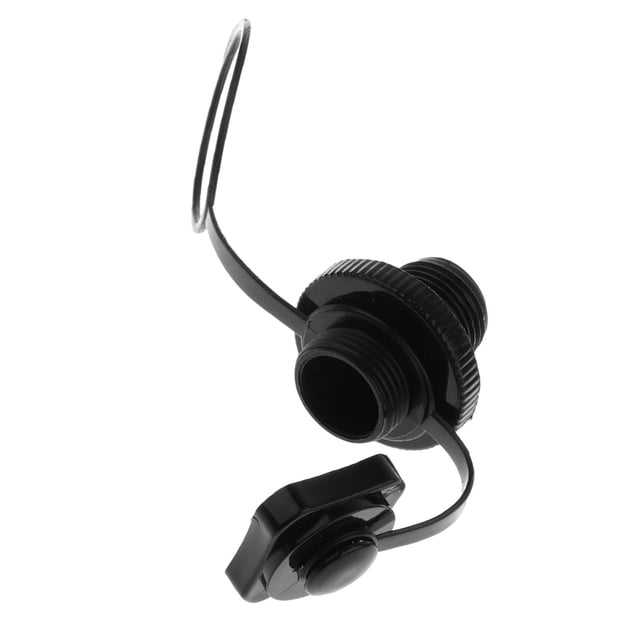 Válvula de aire inflable Cola Casquillos 22mm para Pesca Piscina Barco Kayak Negro