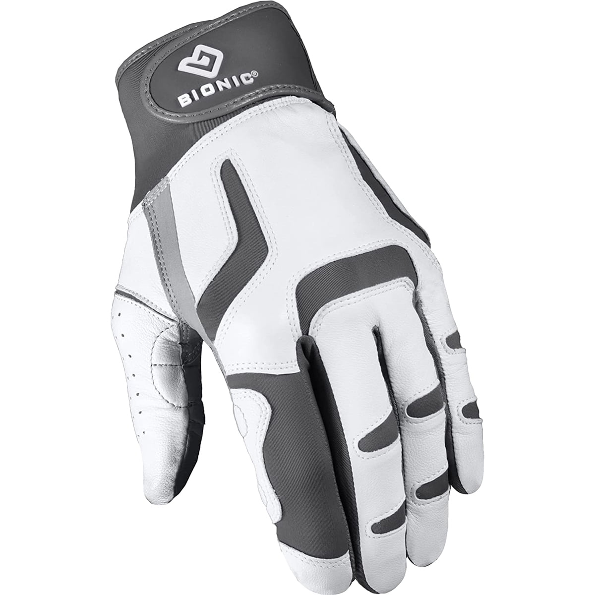 Bionic Men's Left Hand Relief Grip 2.0 Golf Glove - Large - Silver