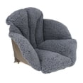 thumbnail image 3 of Cojín para silla de juego con respaldo antideslizante, cojín para escritorio de oficina, silla Gris, 3 of 9