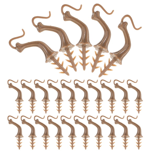 Moluckfu 50Pcs Artificial Light Brown Plastic Pumpkin Stems for Crafting Tsgiving and Holiday Decor