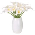 thumbnail image 1 of 20 Pcs Milk White Artificial Calla Lily Flowers for Home Kitchen & Wedding Decorations (White), 1 of 7