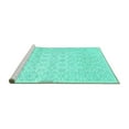 thumbnail image 2 of Ahgly Company Machine Washable Indoor Rectangle Abstract Turquoise Blue Contemporary Area Rugs, 7' x 9', 2 of 4