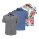 thumbnail image 1 of Paquete 3 Camisas Manga Corta Casual Slim Fit Comodas Basica, 1 of 8