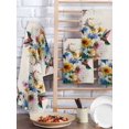 thumbnail image 2 of Hummingbird Kitchen Dish Towels for Drying Dishes Set of 3, Spring Vintage Oil Painting Sunflowers Beige Waffle Weave Microfiber Hand Tea Bathroom Towels Quick Dry & Absorbent Towel 15.7x23.6, 2 of 7