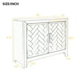thumbnail image 3 of 40" Storage Cabinets, Modern Sideboard Storage Cabinet with 2 Doors and Adjustable Shelves, Modern Sideboard Storage Cabinet with Wooden Legs for Living Room, Study Room, Kitchen, Entryway, White, 3 of 9