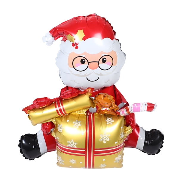 Decoración inflable del globo de Papá Noel Globo de la Navidad Decoración del globo del papel de aluminio