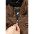 thumbnail image 4 of X RAY JEANS  Boy's Lined PU Jacket With Knit Hood, Tan, L, 4 of 11