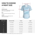 thumbnail image 4 of Goofa Light Blue Marble Pattern Women's Slim-Fit Short-Sleeve V-Neck T-Shirt,Classic-Fit Short-Sleeve V-Neck T-Shirt-Small, 4 of 5