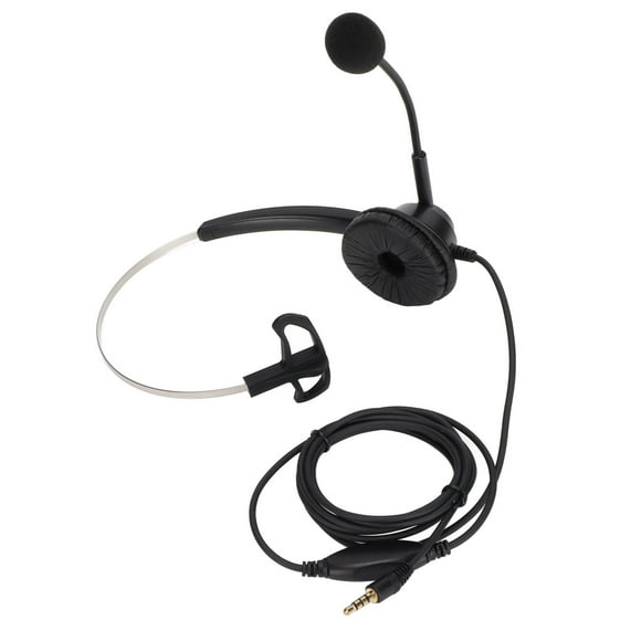 3.5mm Call Center Headset Noise Cancelling Single Ear Customer Service Headphone with Microphone for VOIP Phones