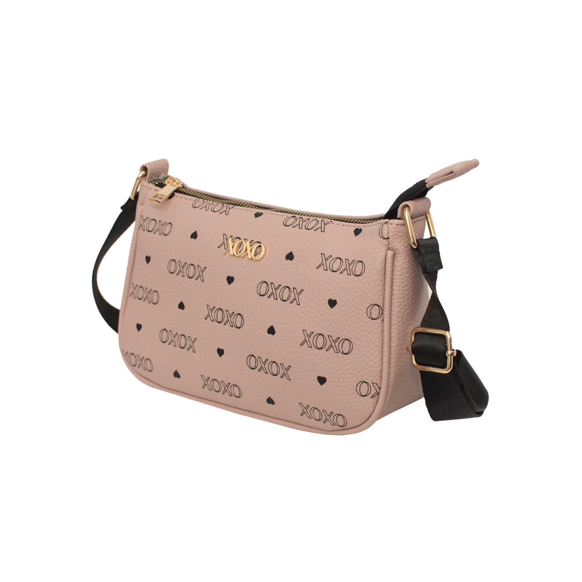 XOXO Medium Rose Urban Heart Cross Body Everyday Handbag with Purse for Women