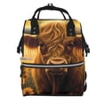 thumbnail image 1 of Easygdp Sunset Sunflower Cow A para Bolsa de Bebé de Gran Capacidad con Múltiples Bolsillos, Bolsa de Pañales para Padres, Bolsa de Viaje Organizada y Elegante, 1 of 6