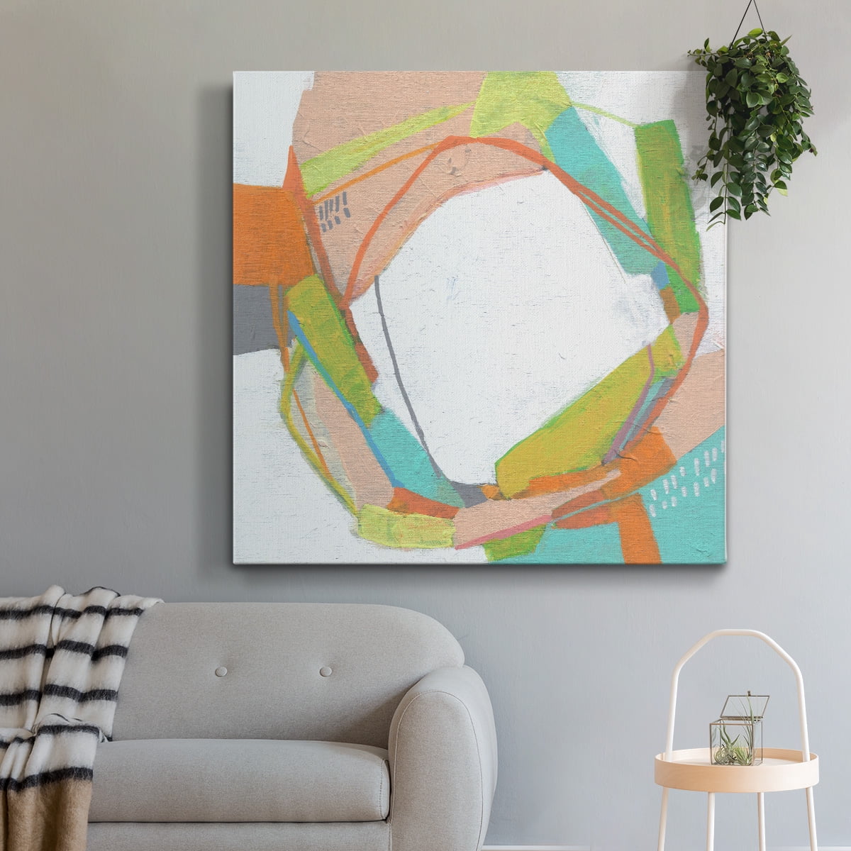 Wexford Home Candy Whorl I-Premium Gallery Wrapped Canvas, 40" x 40" - Ready to Hang