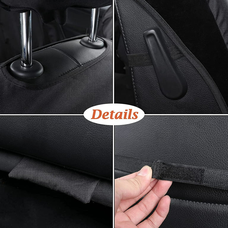 Coverado Front Seat Cover, Waterproof Seat Covers, Leather Car Seat  Cushion, 2PCS Universal Seat Covers for Cars, Car Seats Protector, Black  Car Seat