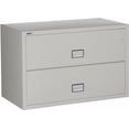 thumbnail image 2 of PHOENIX SAFE Lateral 44 inch 2-Drawer Fireproof File Cabinet with Key Lock, Water Seal, Light Gray, LAT2W44LG, 2 of 4