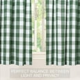 thumbnail image 6 of Kitchen Short Curtain, Buffalo Plaid Thick Yarn Dyed Gingham Half Curtain Valance, 6 of 8