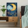 thumbnail image 5 of Sleeping Moon and Stars Canvas Print/Wall Art， Suitable for Bedroom Decor， Living Room Decor， Nursery Decor， Hallway Decor， Office Decor, 5 of 8