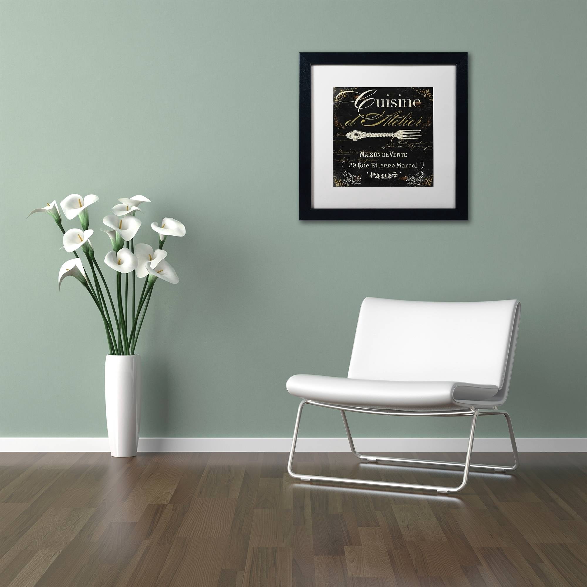 Trademark Fine Art "La Cuisine I" Canvas Art by Color Bakery White Matte, Black Frame