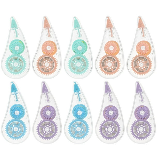 10 cintas correctoras portátiles, cinta correctora blanqueadora, cinta correctora portátil, cinta correctora blanqueadora