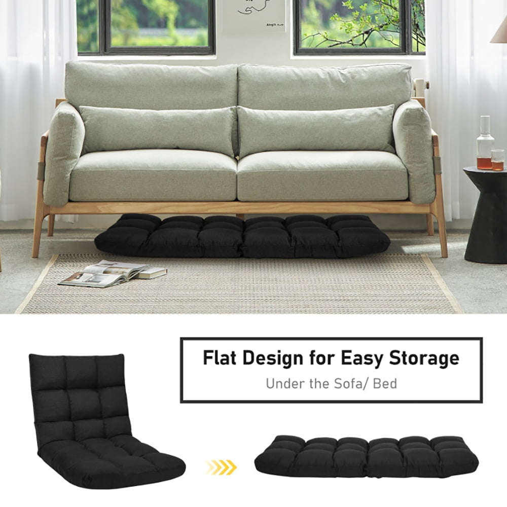 Finihen Folding Lazy Sofa Chair, 14-Position Adjustable Folding Lazy Gaming Sofa, for Living Room, Bedroom, for Gaming, Reading, Black Finihen Folding Lazy Sofa Chair, 14-Position Adjustable Folding Lazy Gaming Sofa, for Living Room, Bedroom, for Gaming, Reading, Black