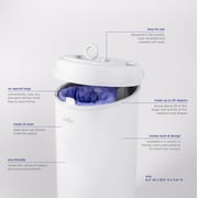 Ubbi Stainless Steel Diaper Pail, Odor Locking, No Special Bag Required, Award-Winning, Registry Must-Have, Taupe, Toddler, Newborn