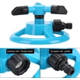 thumbnail image 3 of Paquete de 2 aspersores de jardín giratorios de 360° con brazos ajustables, sistema de riego de césped eficiente, 3 of 5