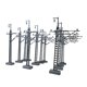 thumbnail image 5 of 12 modelos de postes de electricidad, miniaturas, decoraciones creativas de mesa, accesorios realistas y versátiles para escenarios, minidiseños., 5 of 6