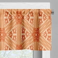 thumbnail image 3 of Ambesonne Abstract Valance Pack of 2, Floral Detailed Lines Grid, 42"X18", Peach Vermilion, 3 of 5