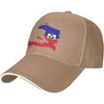 thumbnail image 1 of Haiti Terrain Map Baseball Cap Women Men Sun Hat Adjustable Trucker Golf Baseball Caps, 1 of 8