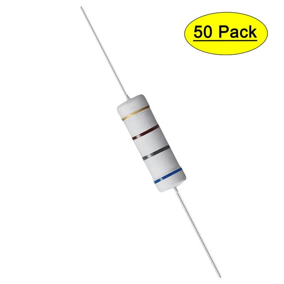 Uxcell 50Pcs 5W 5 Watt Metal Oxide Film Resistor Axile 680 Ohm ±5% Tolerance
