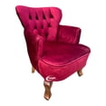 thumbnail image 2 of Sillón Vintage Individual MARDAM Terciopelo Vino, 2 of 3