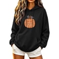 thumbnail image 2 of DIOAZUD Womens Halloween Sweatshirts Plus Size Pumpkin Graphic Pullover Hoodies Stretch Classic Long Sleeve Sweater Tops Halloween Clothes, 2 of 5