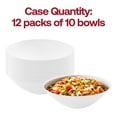 thumbnail image 4 of Smarty 16 oz. White with Silver Rim Organic Round Plastic Soup Bowls 120ct, 4 of 6