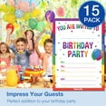 thumbnail image 5 of Birthday Invitations with Envelopes (15 Pack) - Rainbow, 5 of 6