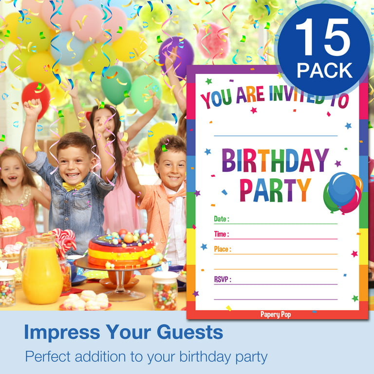 Surprise Party Invitations - Fill In Style (20 Count) With Envelopes