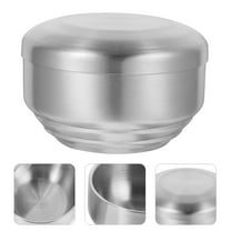 PTOOTP Silver Metal Noodle Bowl 1Set 4.1x4.1x2.3In