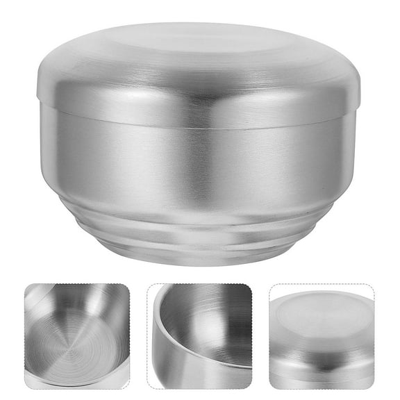 PTOOTP Silver Metal Noodle Bowl 1Set 4.1x4.1x2.3In