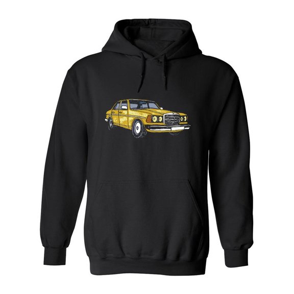 Retro Yellow Car Hoodie Men -Image by Shutterstock, Male Medium