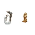 thumbnail image 1 of Estatua moderna y abstracta de cerámica con un delfín y un león, ideal para la oficina, la sala de estar, la mesa de centro, o la estanter, 1 of 8