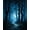Blue, Pattern 1, variant on ODIKA 8'x10' Machine Washable Non-Slip Area Rug, Haunting Nocturnal Forest Round Eerie Design High Traffic Rug, Blue, 164721