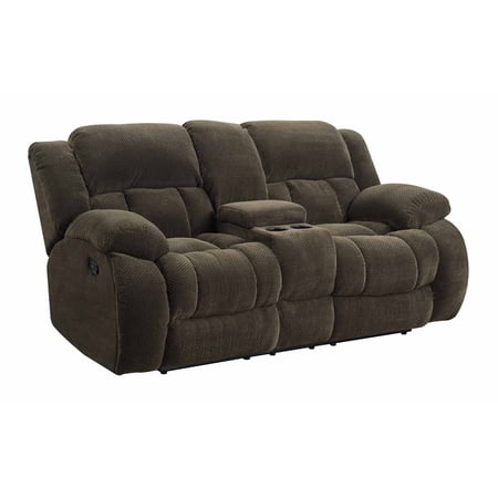 Coaster Home Furnishings Coaster 601925 Motion Loveseat, Brown, Weissman Motion Collection