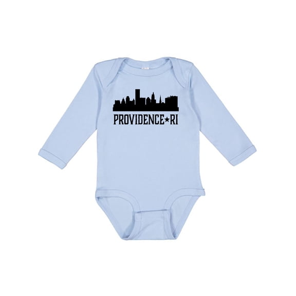 Inktastic Providence Rhode Island City Skyline Boys or Girls Long Sleeve Baby Bodysuit