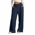 thumbnail image 3 of Women's Wide Leg Sweatpants with Elastic Waist Comfortable Loose Fit Casual Trousers, 3 of 9