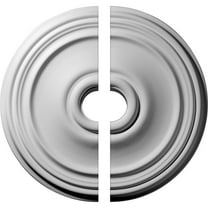 21"OD x 3 1/2"ID x 1 1/4"P Reece Ceiling Medallion, Two Piece (Fits Canopies up to 6 3/4")