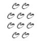 thumbnail image 1 of Minnieouse Anillos de tamaño ajustable que modelan el anillo de la amistad chapado Vintage adornos de suministro de joyería de aleación cabezas de Cabezas de serpiente doble 10piezas Minnieouse CBP283254, 1 of 5