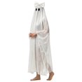 thumbnail image 7 of Jiibva White Ghost Costume Cape with Sequin Bow Sparkle Halloween Cloak Dress Up Accessory, 7 of 7