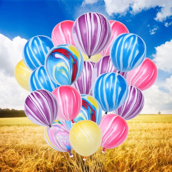 LULULION Bright Color Balloons Latex Assorted Color 20Pcs
