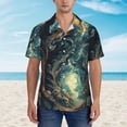 thumbnail image 2 of Disketp Enchanted Forest Skull Path Hawaiian Shirts for Men,Mens Casual Short Sleeve Button Down Shirts Beach Shirt,XX-Large, 2 of 7