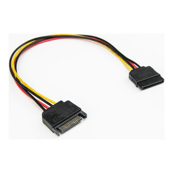 Rocstor Premium 12in 15 Pin SATA Power Extension Cable 12in SATA Cable 15 Pin SATA Power